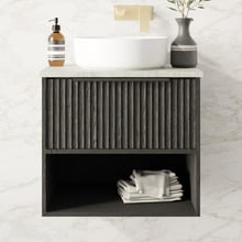 Merewether 600mm Wall Hung Single Vanity with Solid Surface Countertop